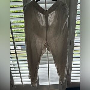 Khaki wide leg pants